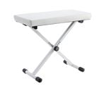 K&M 14077 Keyboard Bench White Leatherette Front View